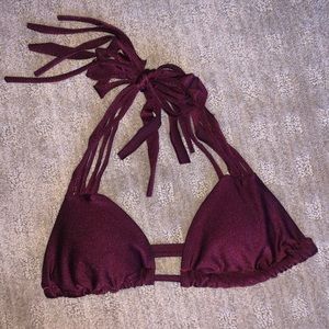 Never worn** maroon triangle bikini top